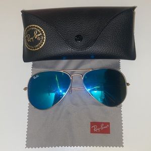 RayBan Aviator Blue / Green Flash Lenses